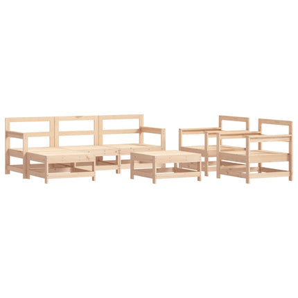Set Salotto da Giardino 7 pz in Legno Massello di Pino