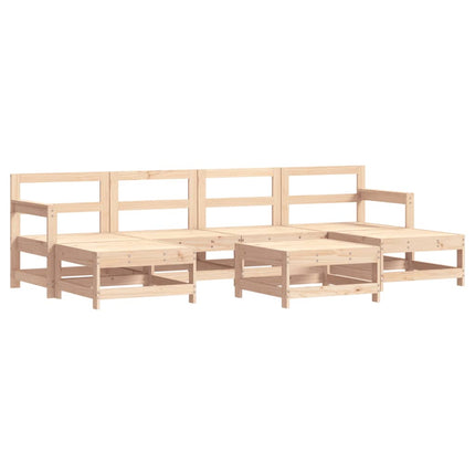 Set Salotto da Giardino 7 pz in Legno Massello di Pino