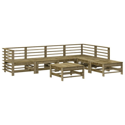 Set Salotto da Giardino 7 pz in Legno Impregnato di Pino