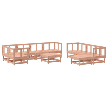 Set Salotto da Giardino 10 pz in Legno Massello di Douglas