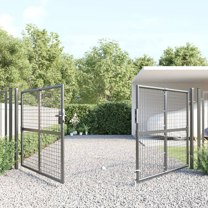 Cancello da Giardino Rete Antracite 300x175 cm Acciaio Zincato