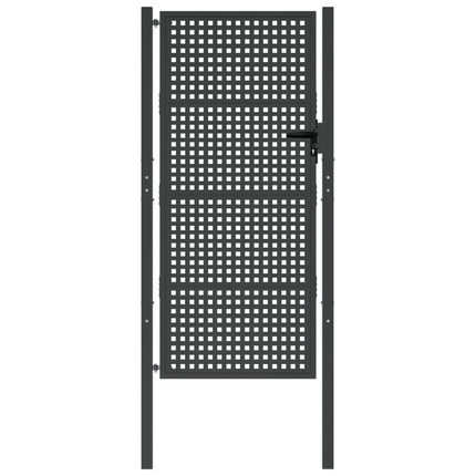 Cancello Giardino Antracite 105x250 cm in Acciaio