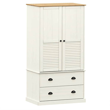 Armadio VIGO 90x55x170 cm in Legno Massello di Pino Bianco