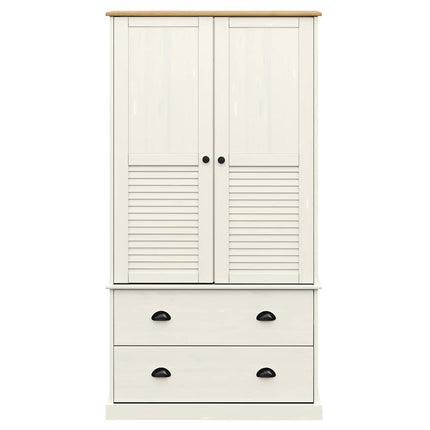 Armadio VIGO 90x55x170 cm in Legno Massello di Pino Bianco