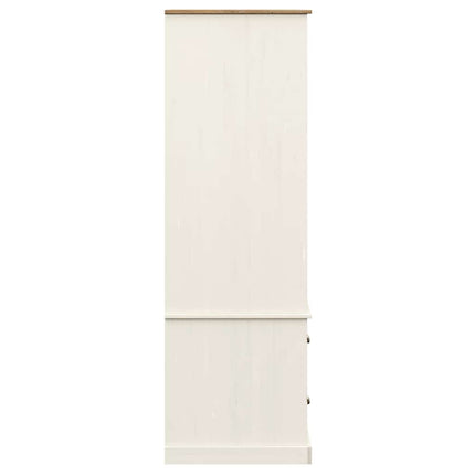 Armadio VIGO 90x55x170 cm in Legno Massello di Pino Bianco