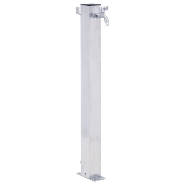 Colonna d'Acqua da Giardino 60 cm Acciaio Inox Quadrato