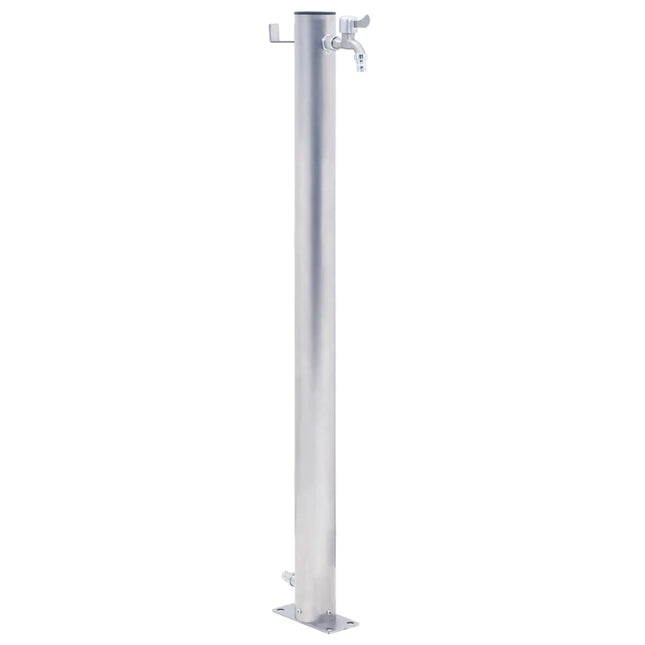 Colonna d'Acqua da Giardino 60 cm Acciaio Inox Rotonda