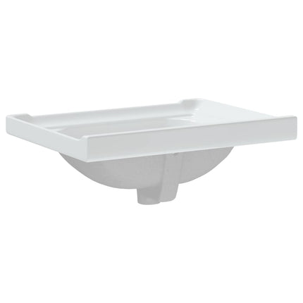 Lavandino da Bagno Bianco 61x48x23 cm Rettangolare in Ceramica