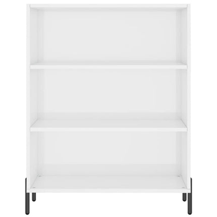 Scaffale Bianco Lucido 69,5x32,5x90 cm in Legno Multistrato