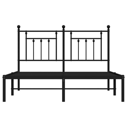Giroletto con Testiera in Metallo Nero 140x190 cm
