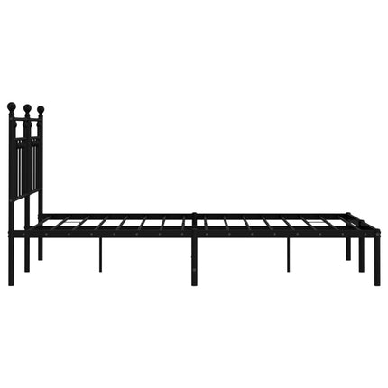 Giroletto con Testiera in Metallo Nero 140x190 cm