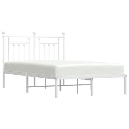 Giroletto con Testiera in Metallo Bianco 120x200 cm