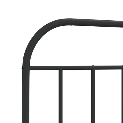 Giroletto con Testiera in Metallo Nero 100x190 cm