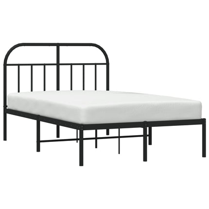 Giroletto con Testiera in Metallo Nero 120x190 cm