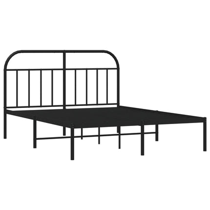 Giroletto con Testiera in Metallo Nero 135x190 cm
