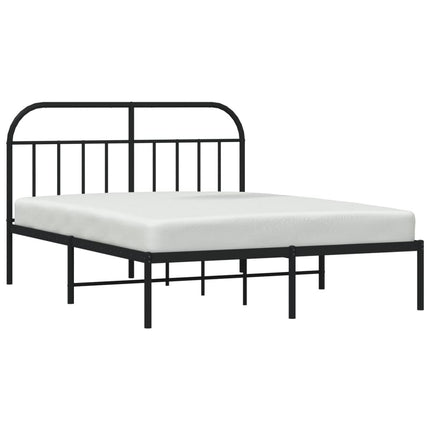 Giroletto con Testiera in Metallo Nero 135x190 cm