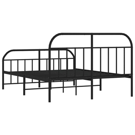 Giroletto senza Materaso con Pediera in Metallo Nero 180x200 cm