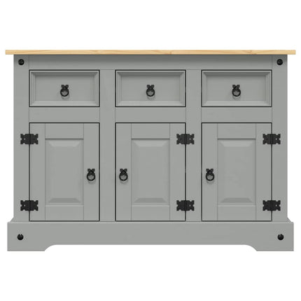 Credenza Corona Grigia 112x43x78 cm in Legno di Pino Messicano