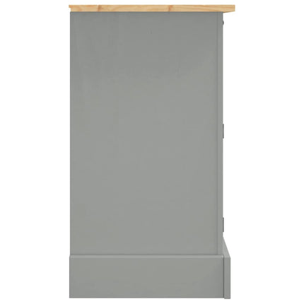 Credenza Corona Grigia 112x43x78 cm in Legno di Pino Messicano