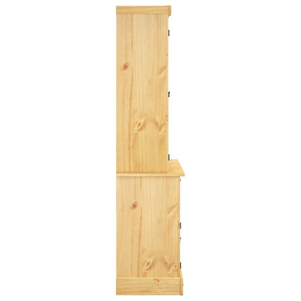Credenza Corona Marrone 112x43x196cm in Legno di Pino Messicano