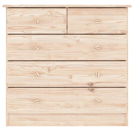 Cassettiera ALTA 77x35x73 cm in Legno Massello di Pino