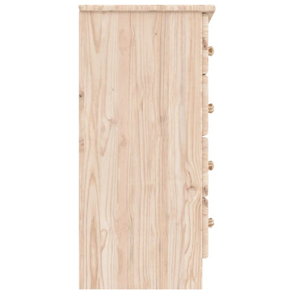 Cassettiera ALTA 77x35x73 cm in Legno Massello di Pino