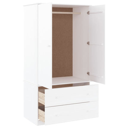 Armadio ALTA Bianco 90x55x170 cm in Legno Massello di Pino