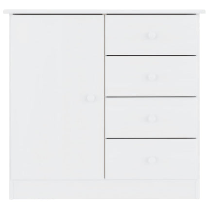 Credenza ALTA Bianca 77x35x73 cm in Legno Massello di Pino