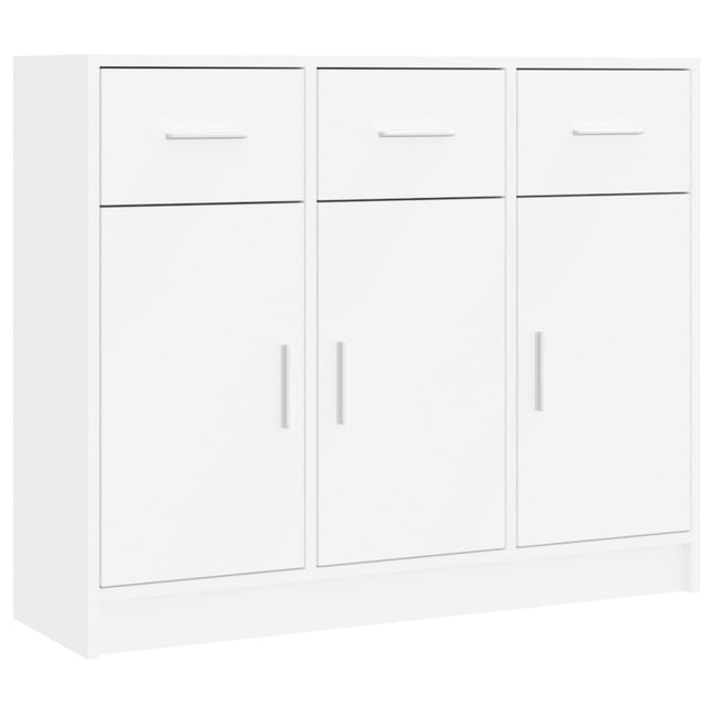 Credenza Bianca 91x28x75 cm in Legno Multistrato
