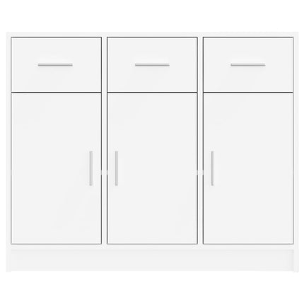 Credenza Bianca 91x28x75 cm in Legno Multistrato