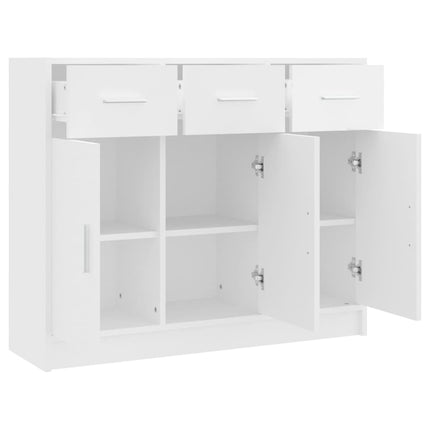 Credenza Bianca 91x28x75 cm in Legno Multistrato