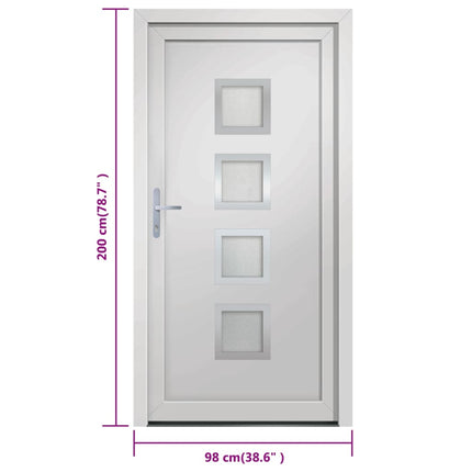 Porta Ingresso Bianca 98x200 cm in PVC