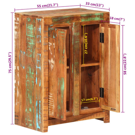 Credenza 55x33x75 cm in Legno Massello di Recupero