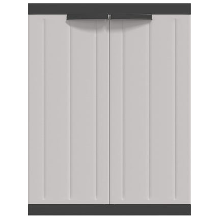 Armadio da Esterno Grigio e Nero 65x37x85 cm in PP