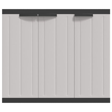 Armadio da Esterno Grigio e Nero 97x37x85 cm in PP