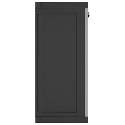 Armadio da Esterno Grigio e Nero 97x37x85 cm in PP