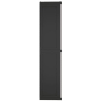 Armadio da Esterno Grigio e Nero 97x37x165 cm in PP