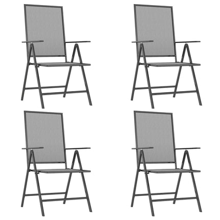 Set da Pranzo da Giardino 5 pz in Acciaio Antracite