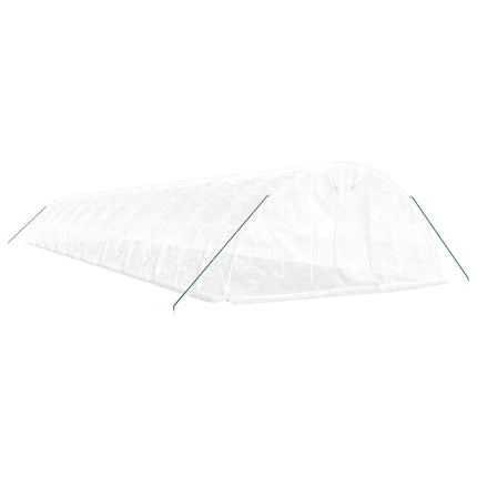 Serra con Telaio in Acciaio Bianco 100 mÂ² 20x5x2,3 m