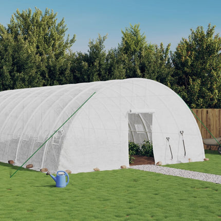Serra con Telaio in Acciaio Bianco 108 mÃ‚Â² 18x6x2,85 m