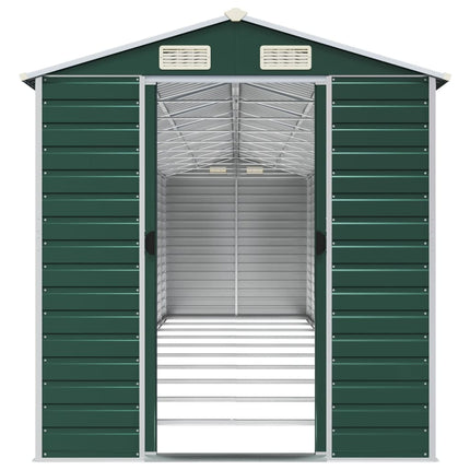 Capanno da Giardino Verde 191x895x198 cm in Acciaio Zincato