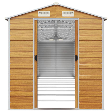 Capanno Giardino Marrone Chiaro 191x810x198cm Acciaio Zincato