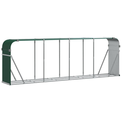 Portaceppi Verde 300x45x100 cm in Acciaio Zincato