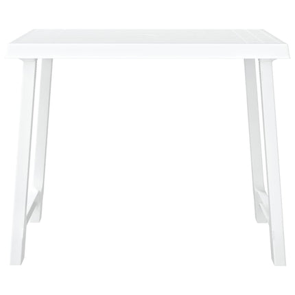 Tavolo da Campeggio Bianco 79x56x64cm in PP Aspetto in Legno