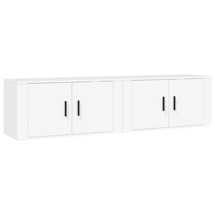 Mobili Porta TV a Parete 2 pz Bianco 80x34,5x40 cm
