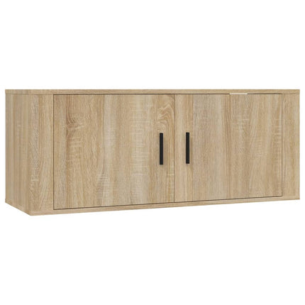 Set di Mobili Porta TV 3 pz Rovere Sonoma in Legno Multistrato
