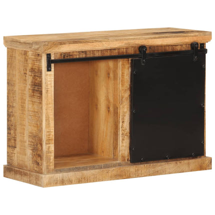 Credenza 80x30x55 cm in Legno Grezzo Massello di Mango