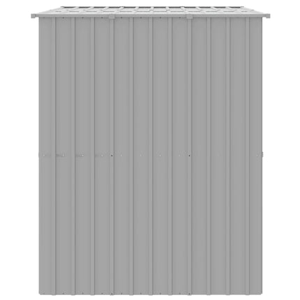 Casetta Cani Tetto Grigio Chiaro 214x153x181 cm Acciaio Zincato