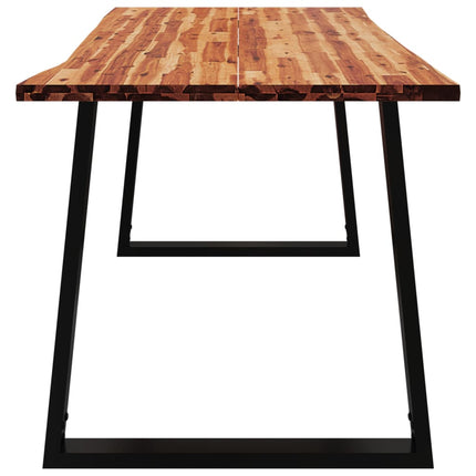 Tavolo da Pranzo Bordi Vivi 160x80x75 cm Legno Massello Acacia