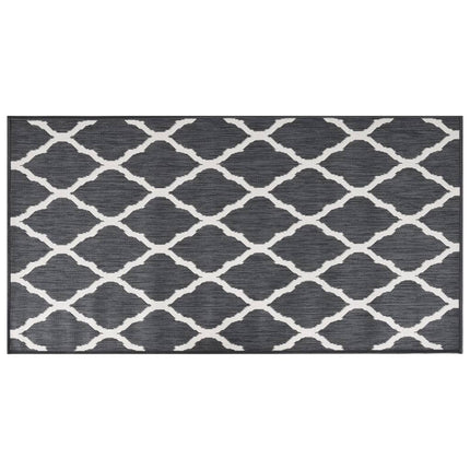 Tappeto da Esterno Grigio e Bianco 80x150 cm Design Reversibile